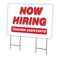 Signmission Now Hiring Teacher Assistants Yard & Stake outdoor plastic coroplast window, 2436-TEACHER ASSISTANTS C-2436-DS-TEACHER ASSISTANTS - alternate 1